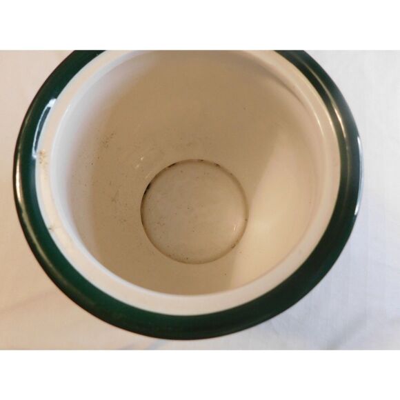 Christmas Poinsettia Ceramic Vintage Cookie Jar NO LID 7 1/2"T x 6 3/4"W - Picture 6 of 7